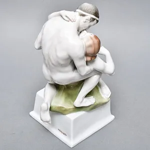 Большая Антикварная Фарфоровая статуэтка «EROS», ROSENTHAL Германия, 1907 - 1911 годы. 
