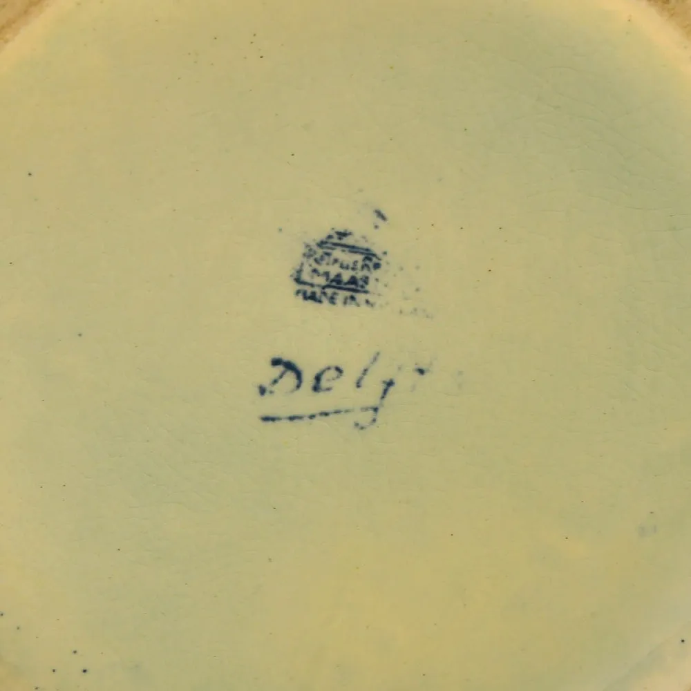 Фарфоровый Вазон - Ваза с крышкой «Цветочная симфония» DELFTs, Голландия середина ХХ века.