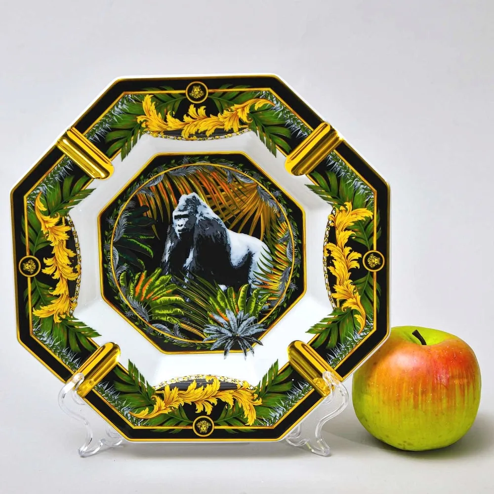 Редкость! Коллекционная Фарфоровая Тарелка - Пепельница "ГОРИЛЛА", VERSACE Rosenthal Германия.