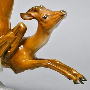 Коллекционная Фарфоровая статуэтка «Бегущие газели», ROSENTHAL Германия - 1936 год. 