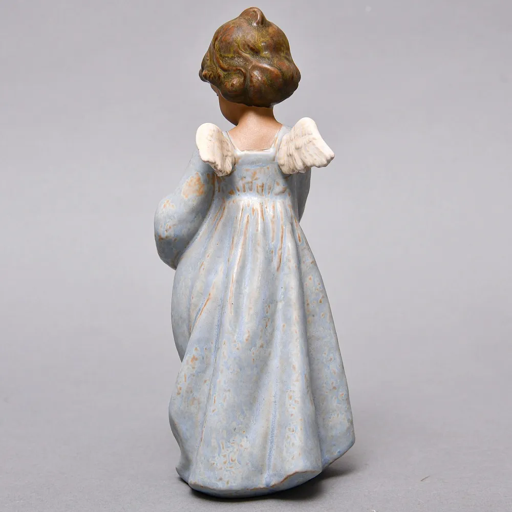 Коллекционная Фарфоровая статуэтка «Ангел с птицей» серия Грес, Lladro Испания.