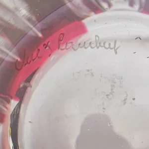 Ваза - Малиновый Хрусталь VAL SAINT LAMBERT Бельгия, середина ХХ века.