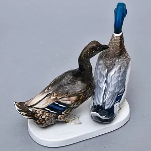 Авторская Фарфоровая статуэтка «Птицы. Утка и селезень», ROSENTHAL Германия, 1974 - 1982 годы.