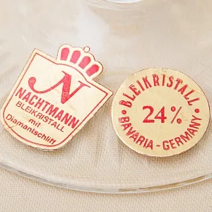 Шесть Бокалов для вина из Цветного Хрусталя серия «Der große Salut», NACHTMANN Германия, 70 -е годы.