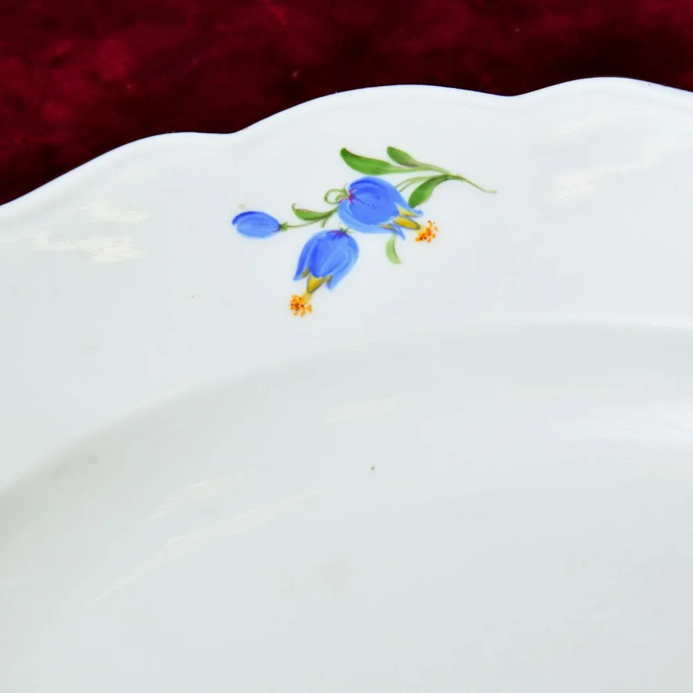 Большое Сервировочное Блюдо - Тарелка для подачи, Фарфор MEISSEN Германия, середина ХХ века.