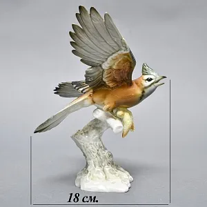 Коллекционная Фарфоровая статуэтка «Птица. Взлетающая Сойка», Hutschenreuther Германия.