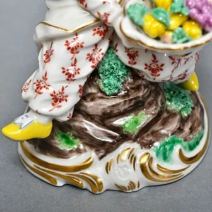 Редкая Фарфоровая статуэтка «Китайский продавец фруктов», Nymphenburg Германия, 50-е гг.