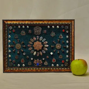 Коллекционное Панно - Картина «Старинные Элементы Украшения одежды», Россия конец XIX - начало ХХ века.