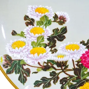 Коллекционная Тарелка - Блюдо «Ноябрь» - «Щеглы и Астры» Фарфор, Franklin Mint Япония, 1979 год.