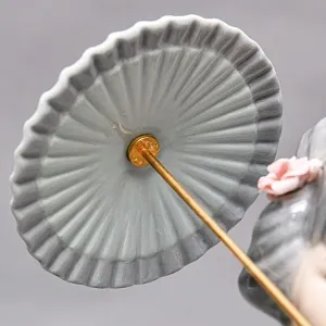 Коллекционная Фарфоровая статуэтка «Гейша с зонтом» Н - 30 см. Lladro, Испания - 1978 год.