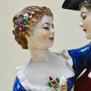 Антикварная Фарфоровая Статуэтка «Танцующая пара», VOLKSTEDT Германия -30 -е годы ХХ века.