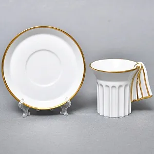  Фарфоровый Кофейный сервиз тет-а-тет «Греческие колонны» 8 предметов, Furstenberg Германия.