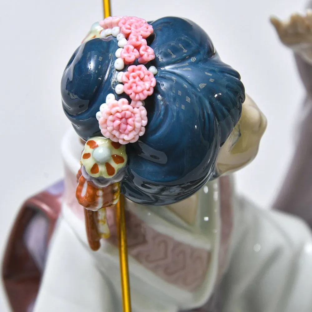 Большая Коллекционная Фарфоровая статуэтка «ВЕСНА В ЯПОНИИ», Lladro Испания -1984 год.