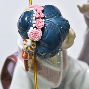 Большая Коллекционная Фарфоровая статуэтка «ВЕСНА В ЯПОНИИ», Lladro Испания -1984 год.