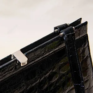 Винтажная Дамская Сумка из Натуральной Крокодиловой Кожи Западная Германия 50 -е годы ХХ века.