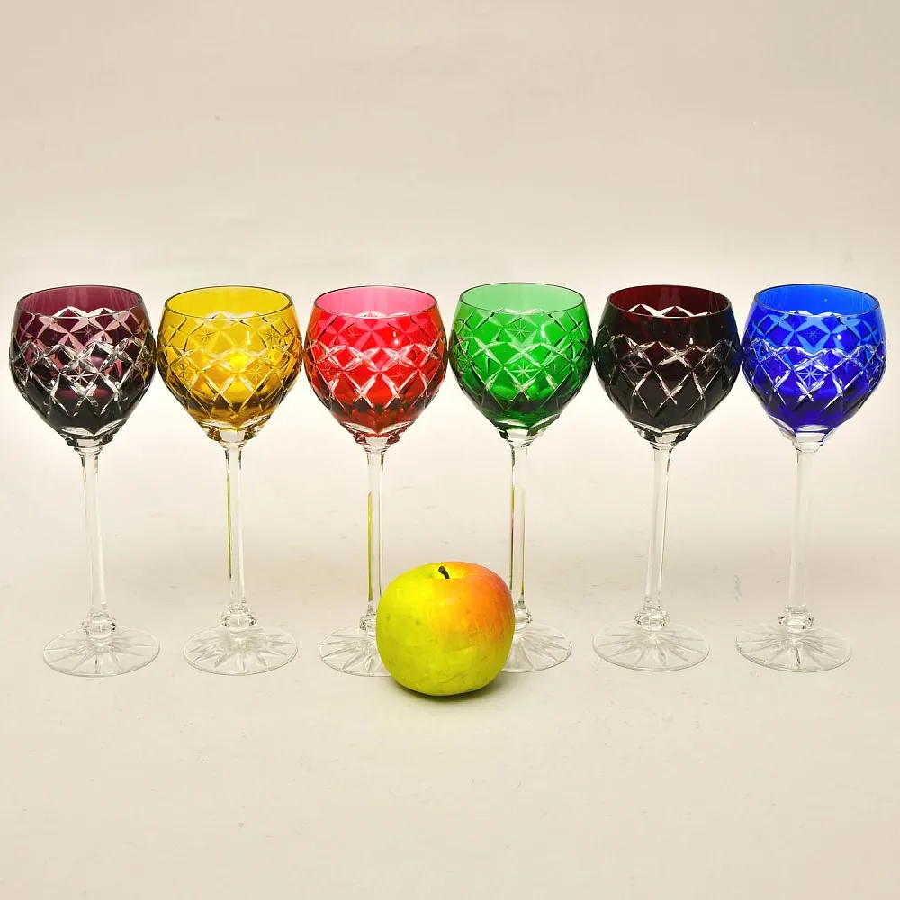 Хрустальные Бокалы для вина, Коллекция «ATLANTIC», Katharinen Hutte Германия -60 гг.