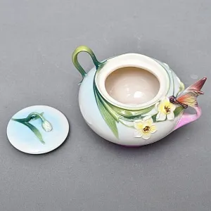 Авторский Фарфоровый Чайный сервиз «Бабочки и стрекозы» на 4 персоны, Franz Collection Тайвань.