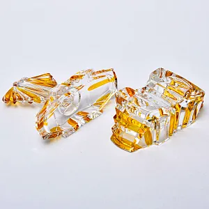 Коллекционная Шкатулка из Цветного Хрусталя, Германия 60 -е годы ХХ века.