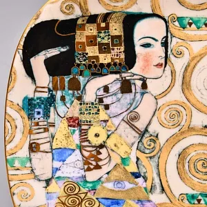 Коллекционная Тарелка «Шедевры Густава Климта. Ожидание», Фарфор Lilien Porzellan Австрия -1990 год.