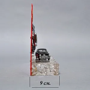 «Волга ГАЗ -21 Олень» - Памятный Подарок - Настольный Сувенир, Металл, Оргстекло - СССР.