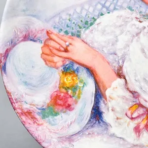 Коллекционная Фарфоровая тарелка «Девушка с кольцом», Wedgwood Англия - 1986 год. 