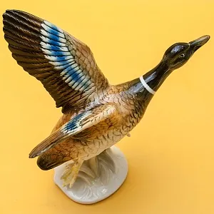 Птица - Фарфоровая статуэтка «Утка - Селезень» Н -18 см., Карл Энс / Karl Ens,  Германия, 50-е годы ХХ века.