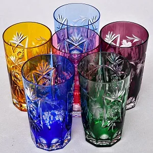 Хрустальные Стаканы для Воды серия «Виноград» - 6 штук, NACHTMANN Германия, 70-е гг.