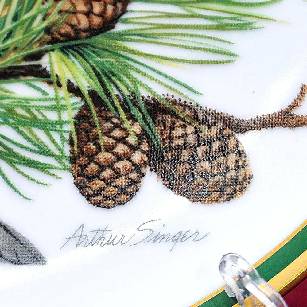 Коллекционная Тарелка - Блюдо «Клест Белокрылый» Фарфор, Franklin Porcelain США - 80-е гг..