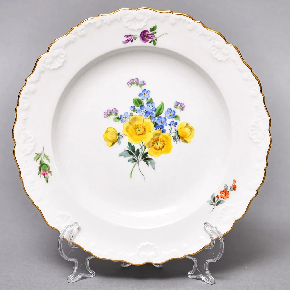 Чайный набор «Мейсенский букет» на 6 персон, Фарфор MEISSEN Германия, 1924 - 1934 годы. 