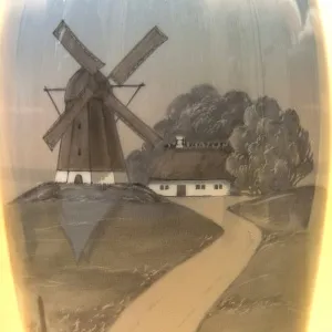 Коллекционная  Фарфоровая Ваза «Мельница», B&G Copenhagen Porcelain, Дания - 1962-1970гг.