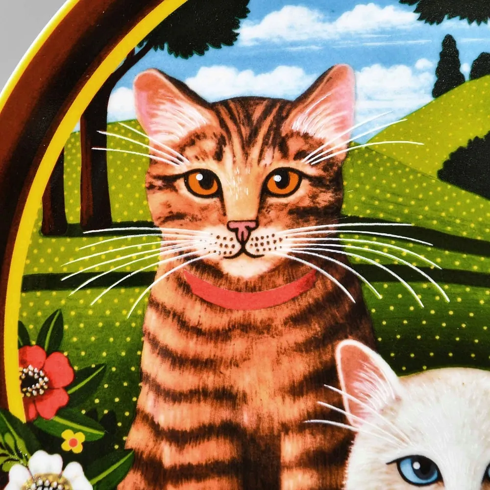 Коллекционная Фарфоровая тарелка «Кошки. Персик и Крем», Anna Perenna Германия, 80-е годы. 