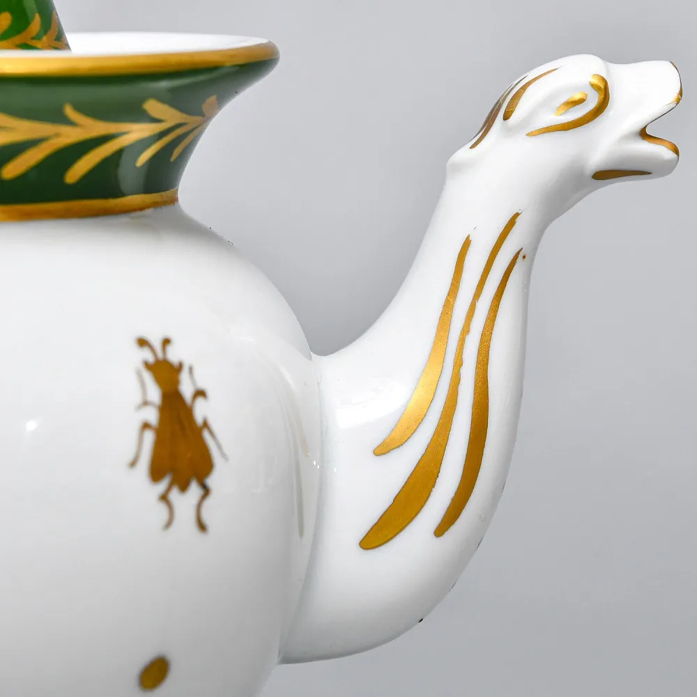 Антикварный Заварочный Чайник на подставке «Золотой орел», Франция - первая половина ХХ века. 