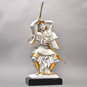 Большая Авторская Фарфоровая статуэтка «Самурай - Путь Воина», Ahura Италия, 80-е годы ХХ века.