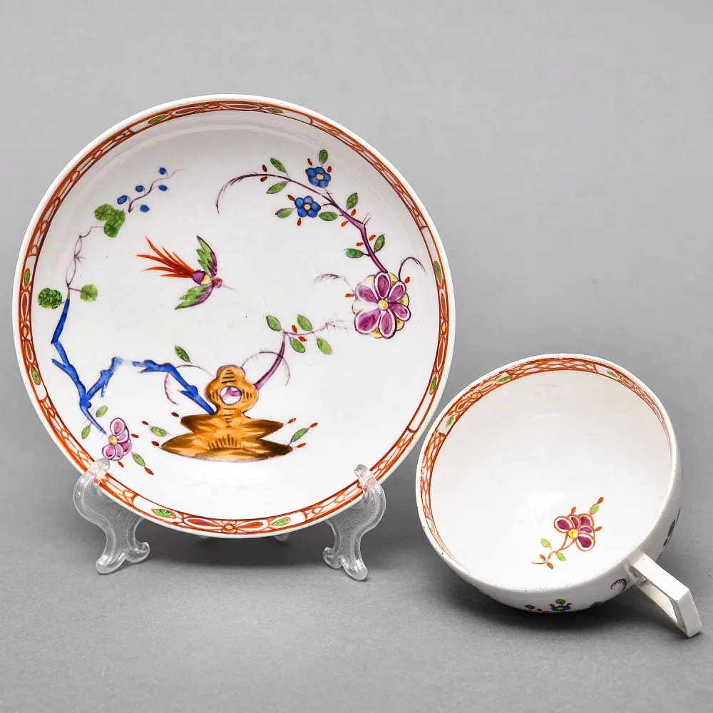 Антикварная Фарфоровая Кофейная пара MEISSEN / МЕЙСЕН, период Марколини, 1774 - 1814 годы.