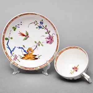 Антикварная Фарфоровая Кофейная пара MEISSEN / МЕЙСЕН, период Марколини, 1774 - 1814 годы.