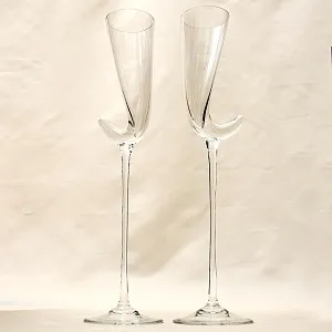 Пара Коллекционных Авторских Стеклянных Фужеров «PRICCOLO», Rosenthal Германия.