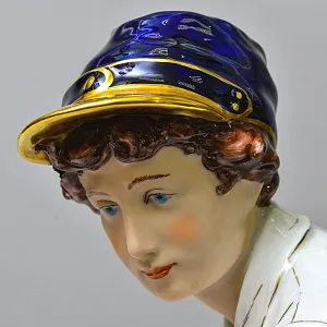 Большая Фарфоровая Статуэтка «Юноша Водонос» ROYAL DUX BOHEMIA, Чехословакия -1957 год.