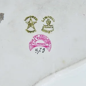 Винтажная Сервировочная Корзинка - Менажница «Букет» Фарфор Limoges Лимож Франция.