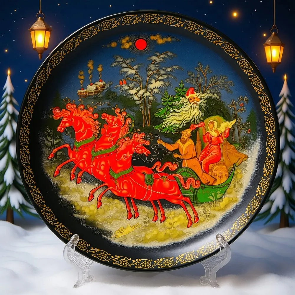 Коллекционная Тарелка «Сказка - МОРОЗКО» Фарфор - ЛФЗ, СССР - 1990 год.