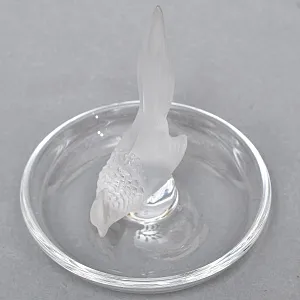 Хрустальная Подставка «ФАЗАН» для колец и украшений в стиле Арт Нуво, Laligue Франция.