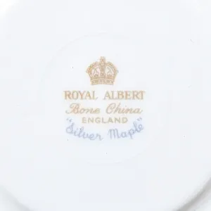 Коллекционная Фарфоровая Чайная пара «Cеребристый Клен», ROYAL ALBERT Англия, вторая половина ХХ века.