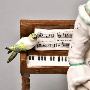 Антикварная Фарфоровая статуэтка «Галантная сцена у клавесина», Ernst Bohne Sohne Германия, 1901 - 1920 годы. 