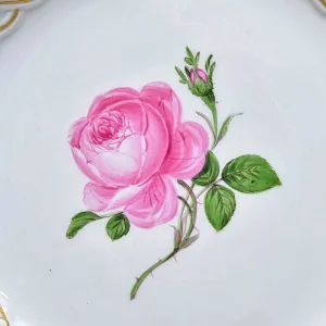 Антикваное Фарфоровое Блюдо - Тарелка «РОЗА»,  MEISSEN Германия, первая половина ХХ века.