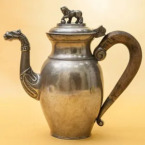 Редкость! Антикварный Классический Оловянный Кофейник на 1 литр Бельгия, ХIХ век.
