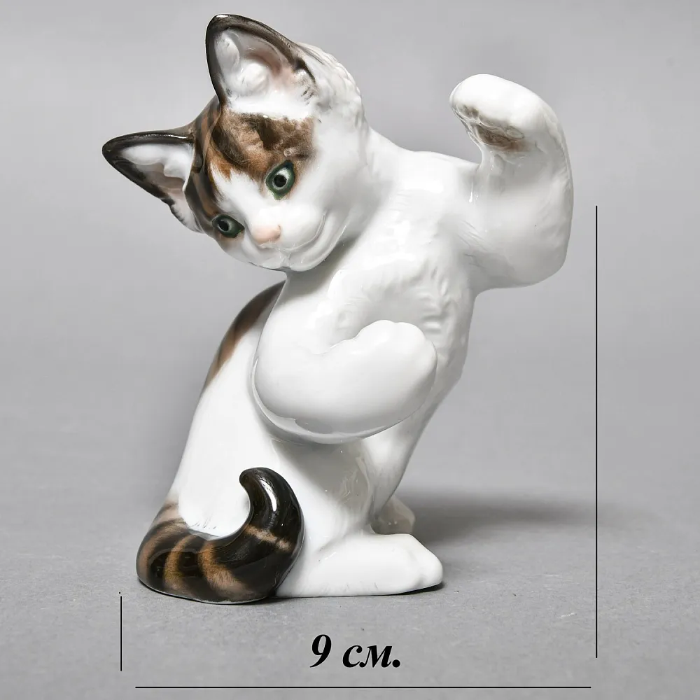  Коллекционная Фарфоровая статуэтка «Игривый Котенок», ROSENTHAL Германия - 1957 год. 