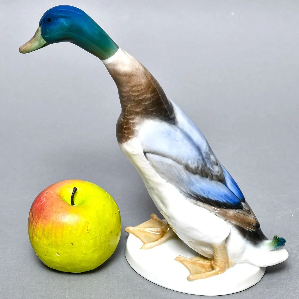 Птица - Фарфоровая Статуэтка «Утка - СЕЛЕЗЕНЬ», ROSENTHAL Германия -1956 год.