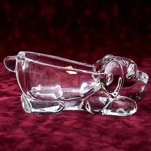 Хрустальная Мелочевница или Пепельница «Собака». Vannes Le Chatel Франция -60гг.