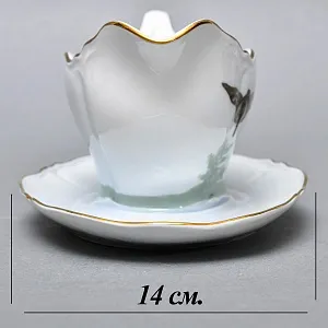 Столовый Фарфоровый сервиз «Охота» на 12 персон, Kaestner Saxonia Германия, первая половина ХХ века.