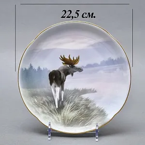 Столовый Фарфоровый сервиз «Охота» на 12 персон, Kaestner Saxonia Германия, первая половина ХХ века.