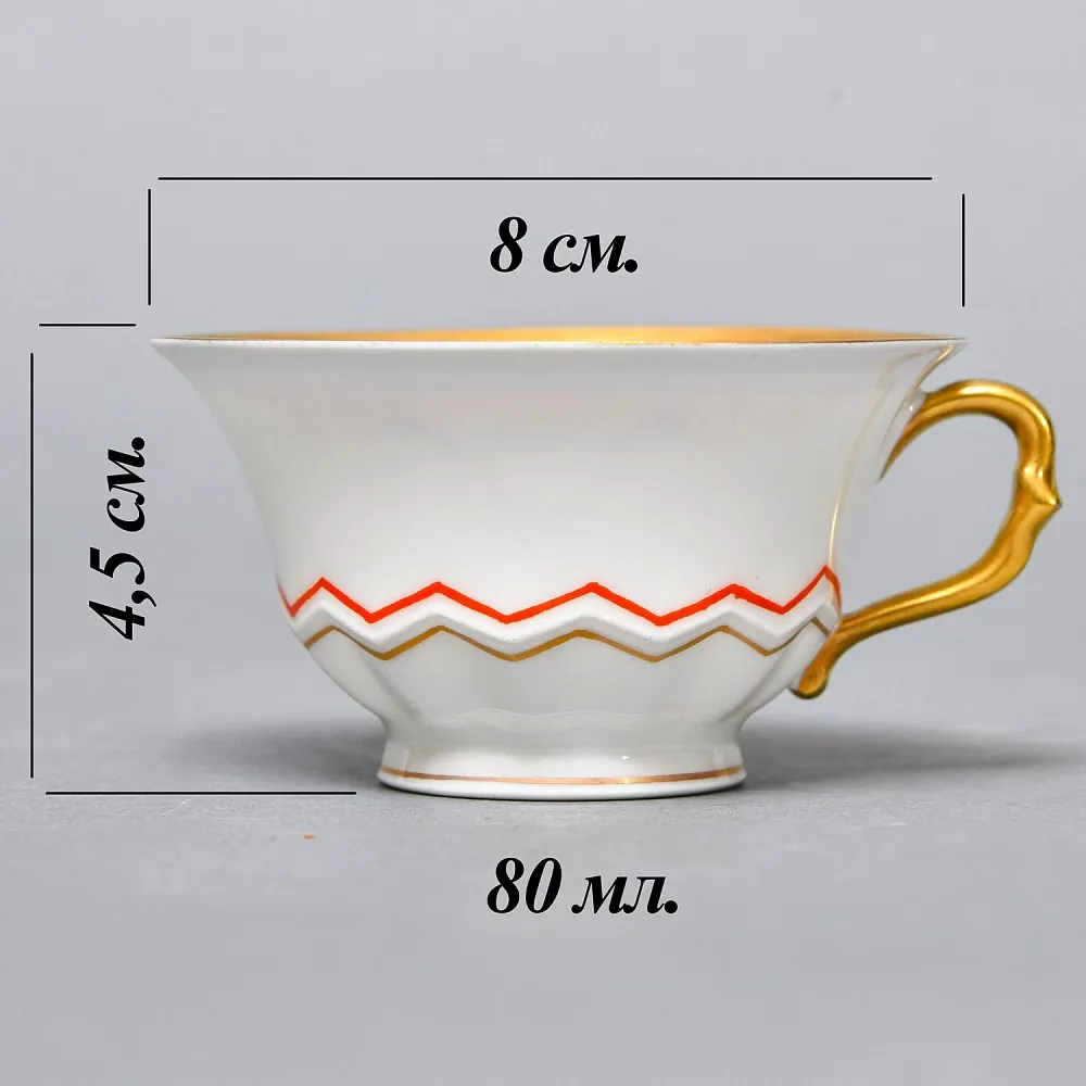 Антикварная Фарфоровая Кофейная пара в стиле Шинуазри, ROSENTHAL Германия, 1891 - 1906 годы. 